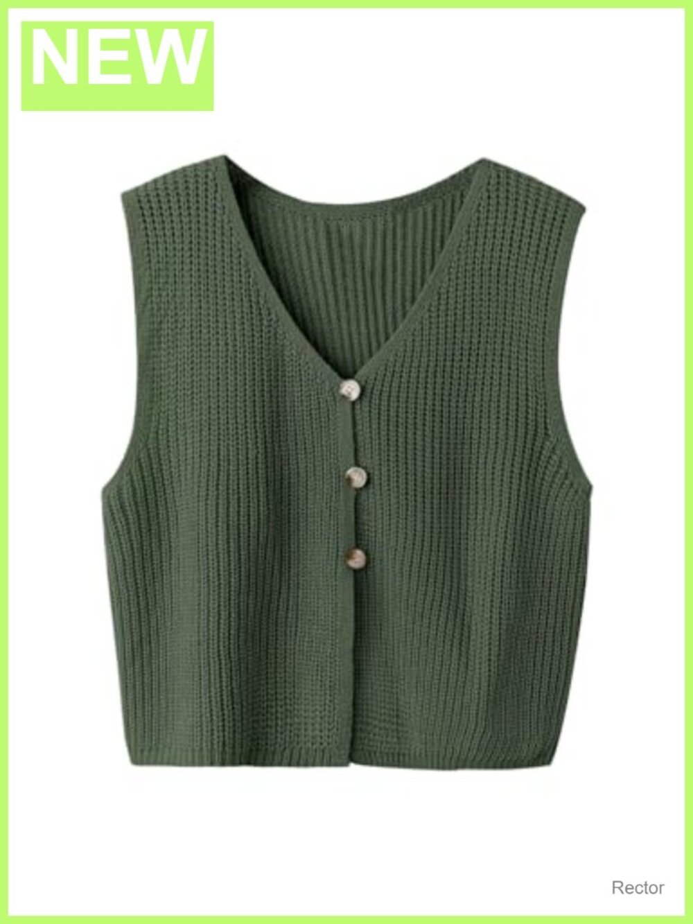 Plus Size V Neck Button Up Sleeveless Knitted Sweater Vest